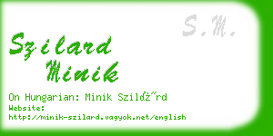 szilard minik business card